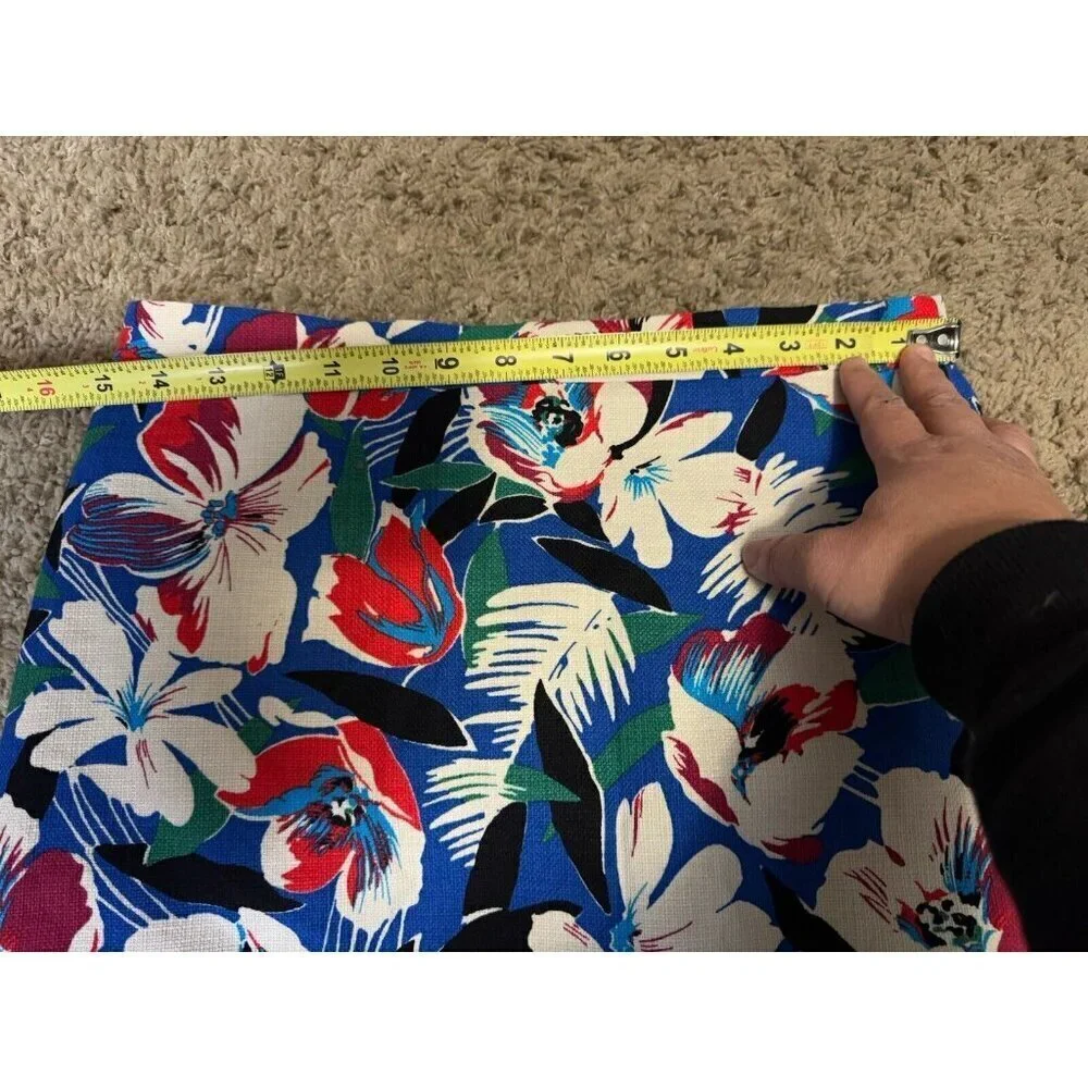 J. CREW Skirt Knee Length Floral Cotton Pencil Skirt Colorful Fun Classic SZ 4